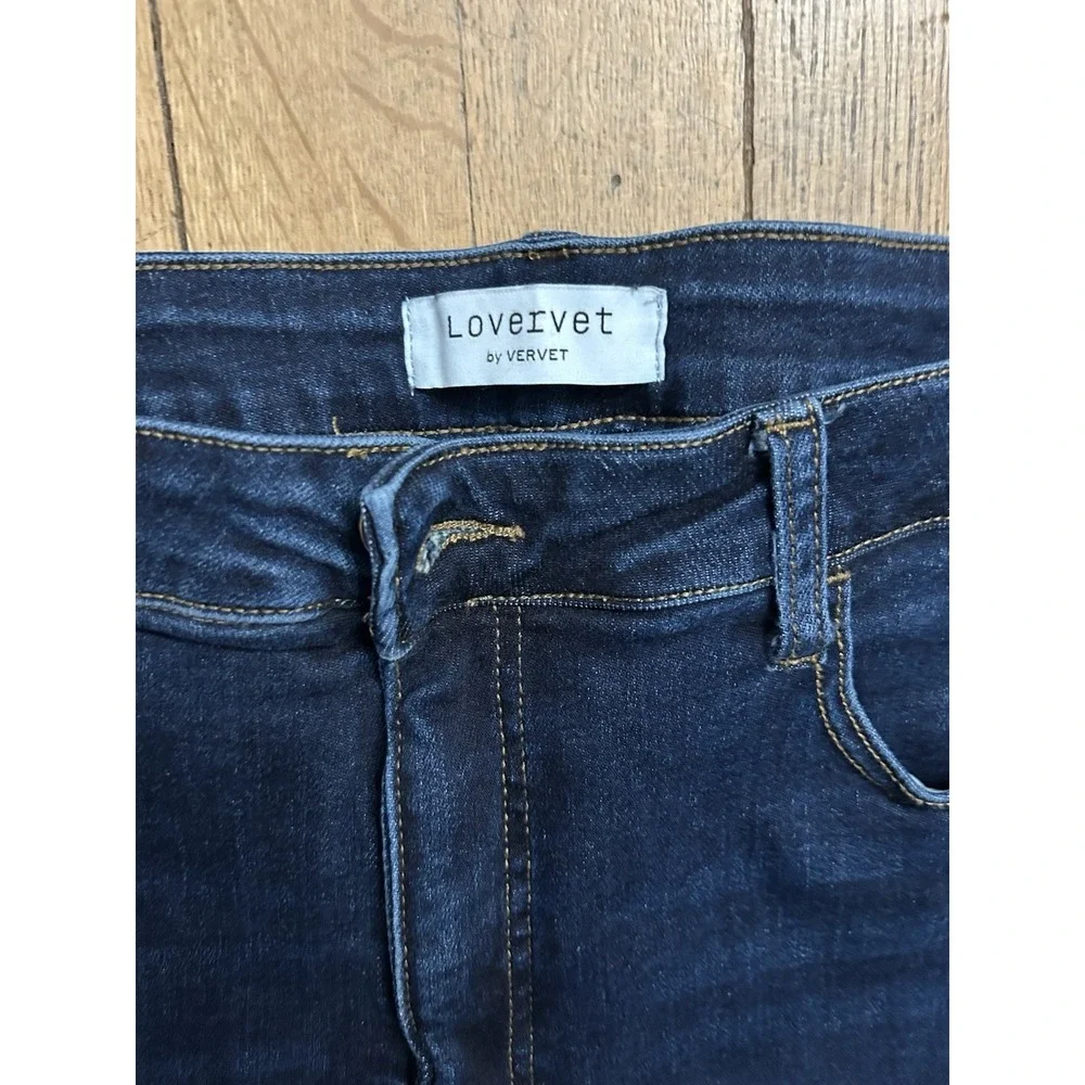 Lovervet by Vervet Wom 20W Rise Skinny Denim Blue Jeans Dark Wash LV-1208-P
